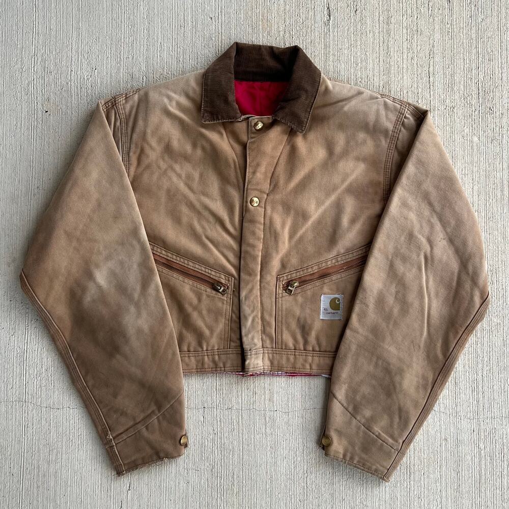 Carhartt brown cropped Detroit style work wear jacket